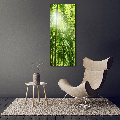 Pictura pe sticlă acrilică pădurea tropicală