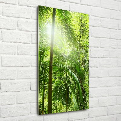Pictura pe sticlă acrilică pădurea tropicală