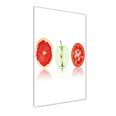 Tablou pe sticlă acrilică Fructe si legume