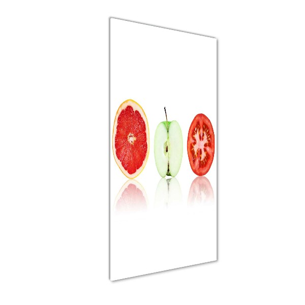 Tablou pe sticlă acrilică Fructe si legume