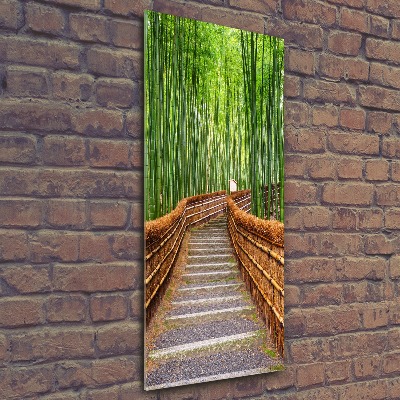 Tablou sticlă acrilică pădure de bambus