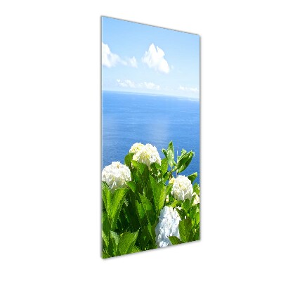 Tablou pe sticlă acrilică hortensie mare