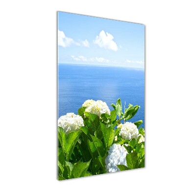 Tablou pe sticlă acrilică hortensie mare