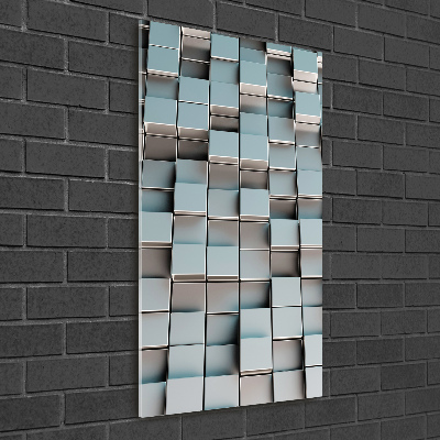 Tablou sticlă acrilică cuburi de perete