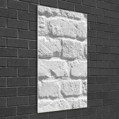 Tablou pe sticlă acrilică zid de cărămidă