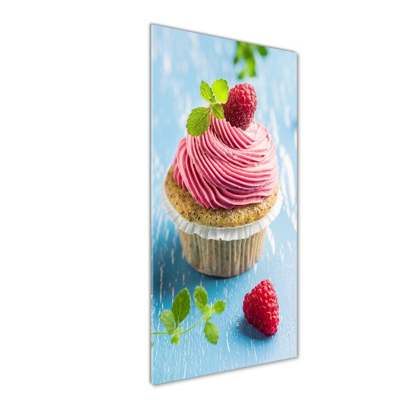 Tablou acrilic cupcake zmeură