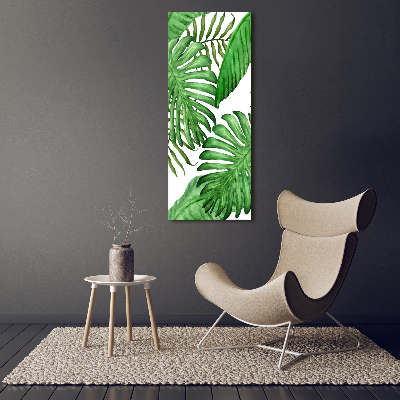 Tablou sticlă acrilică frunze tropicale