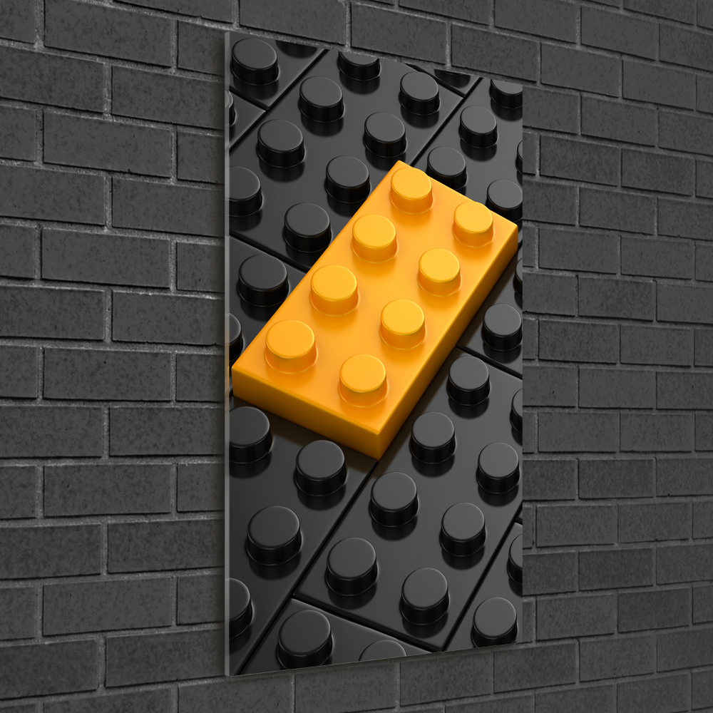 Tablou pe sticlă acrilică cărămizi Lego