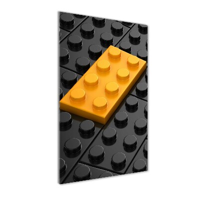 Tablou pe sticlă acrilică cărămizi Lego