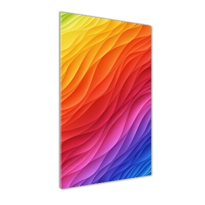 Tablou acrilic valuri colorate