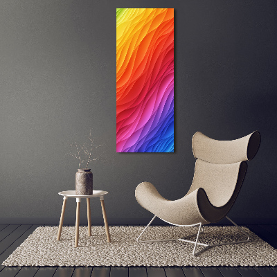 Tablou acrilic valuri colorate