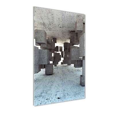 Tablou sticlă acrilică Cuburi din beton