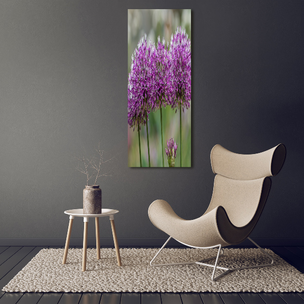 Tablou acrilic flori de usturoi
