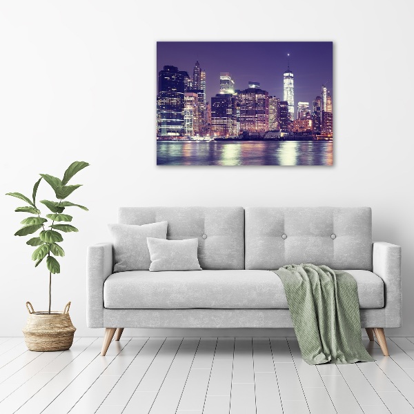 Imprimare tablou canvas New York, pe timp de noapte