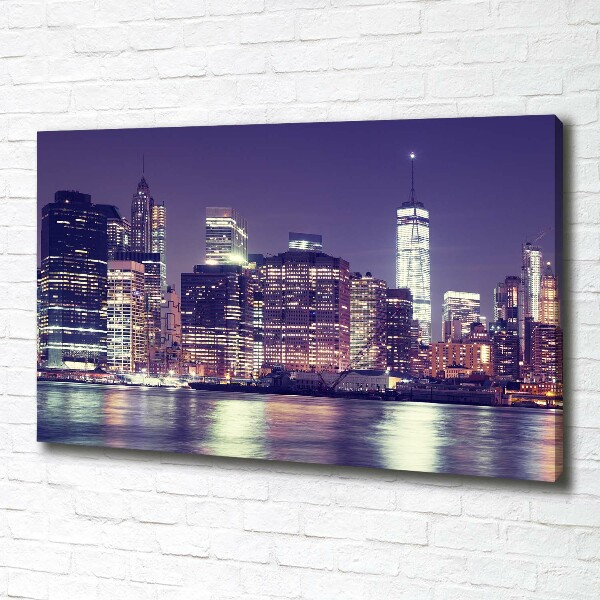 Imprimare tablou canvas New York, pe timp de noapte