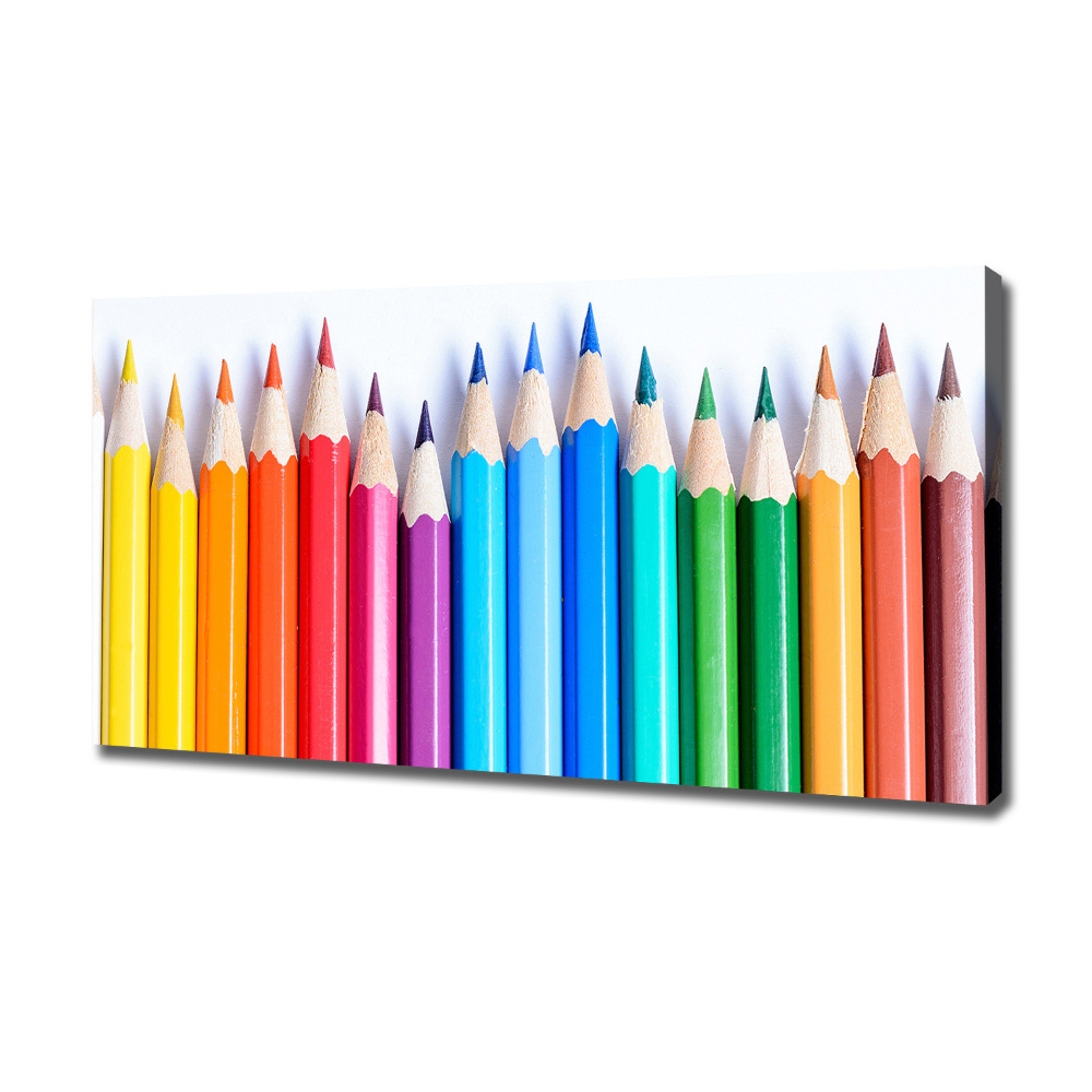 Print pe pânză creioane colorate