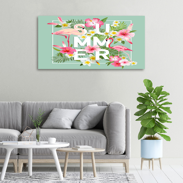 Print pe canvas Sărbătorile și flamingo