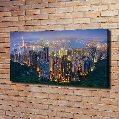 Tablou pe pânză canvas Hong Kong pe timp de noapte