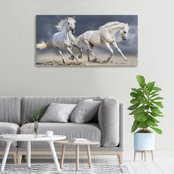 Tablou canvas White Beach Horse