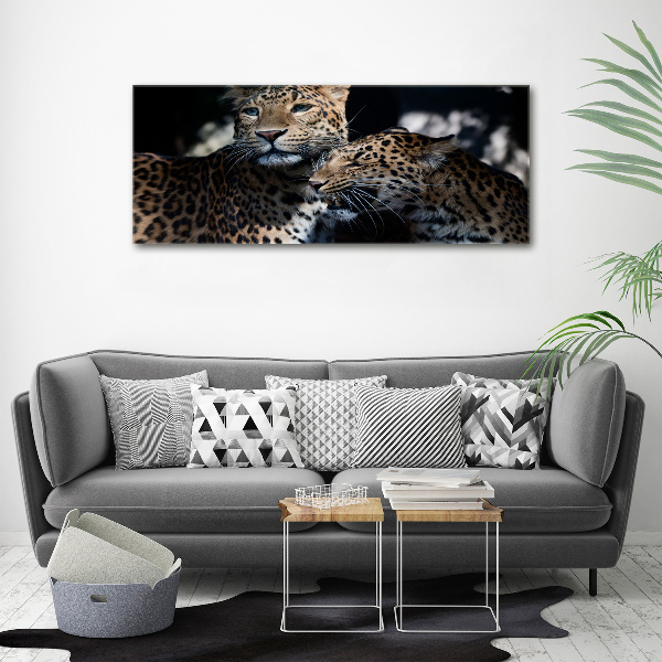 Imprimare tablou canvas doi leoparzi