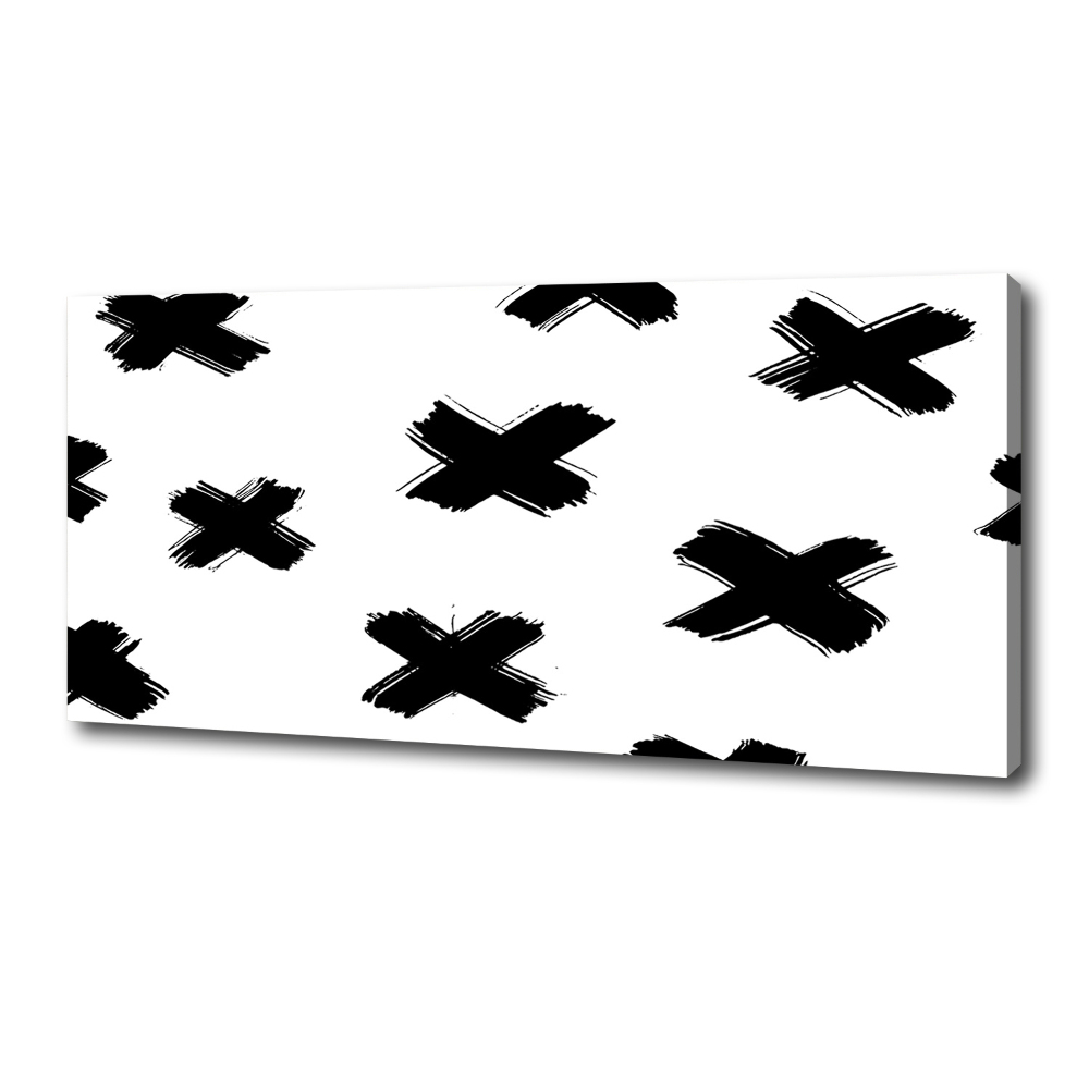 Tablouri tipărite pe pânză pata alb-negru