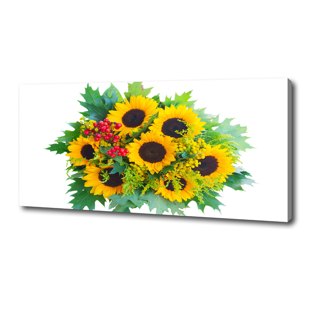 Imprimare tablou canvas buchet de floarea-soarelui