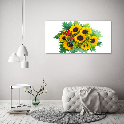 Imprimare tablou canvas buchet de floarea-soarelui