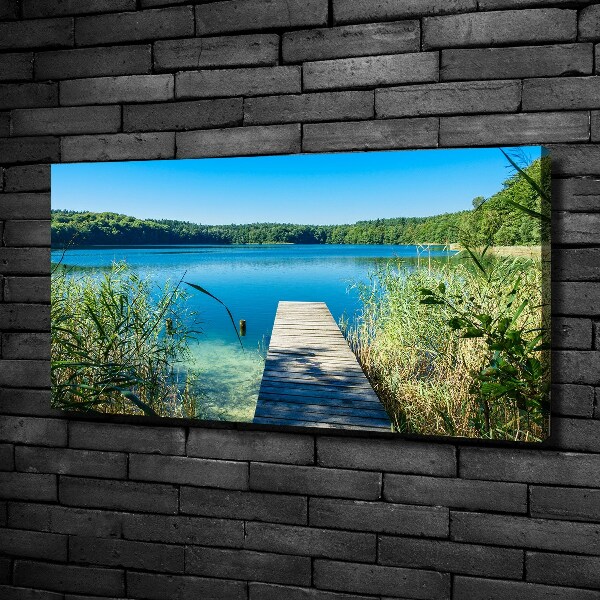 Tablou pe pânză canvas Pier pe lac