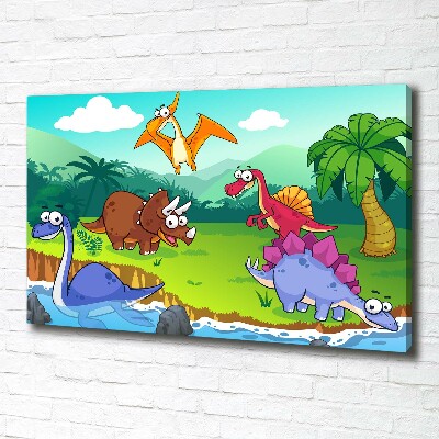 Tablou pe pânză canvas dinozauri