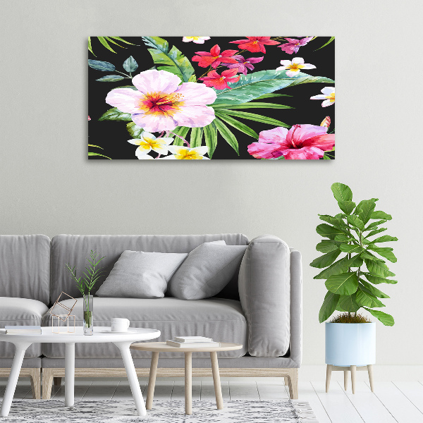 Print pe canvas flori Hawaii