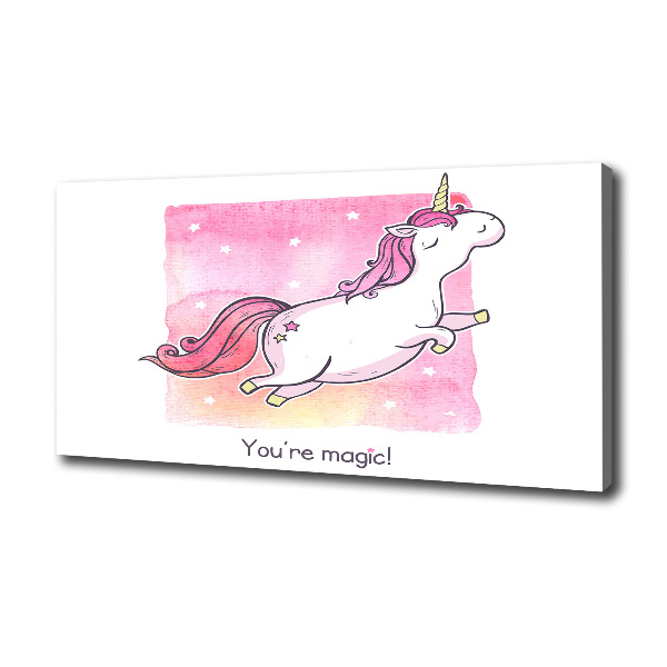 Tablou canvas unicorn roz