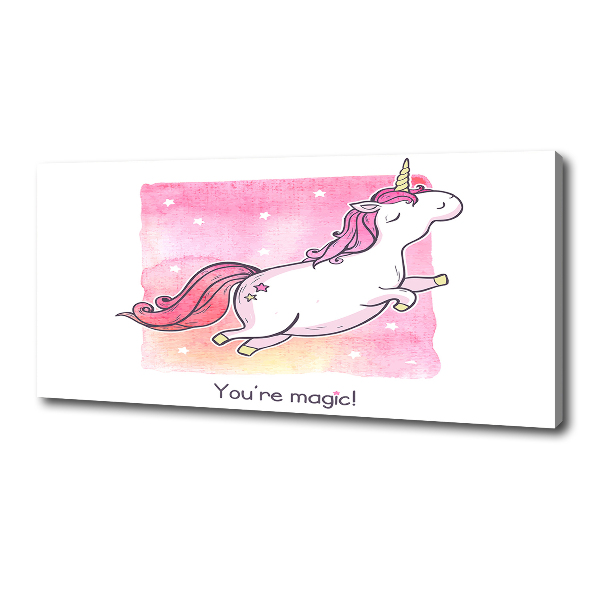 Tablou canvas unicorn roz