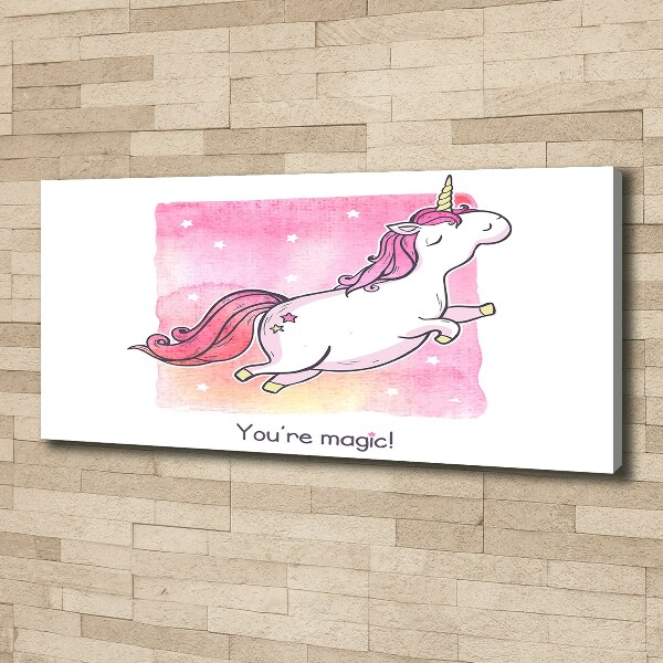 Tablou canvas unicorn roz