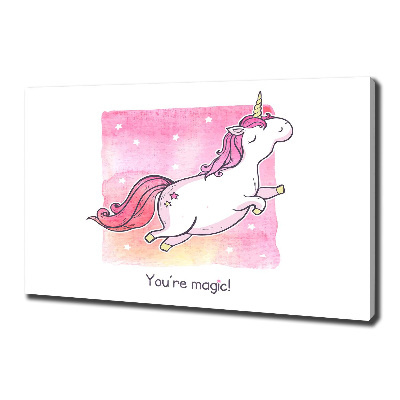 Tablou canvas unicorn roz