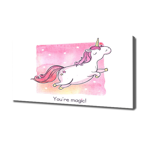 Tablou canvas unicorn roz