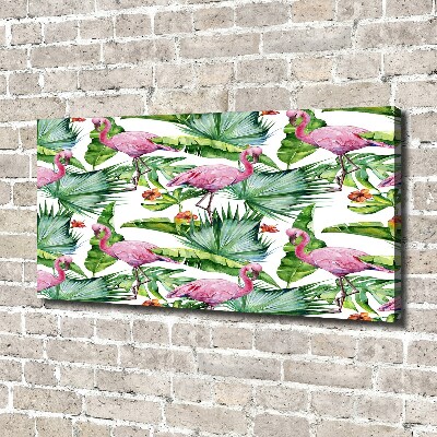 Tablou pe pânză plante Flamingos