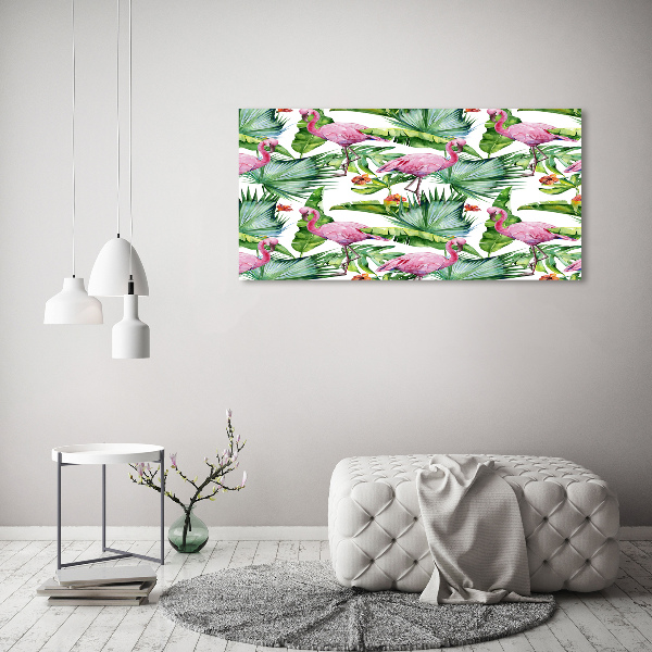 Tablou pe pânză plante Flamingos