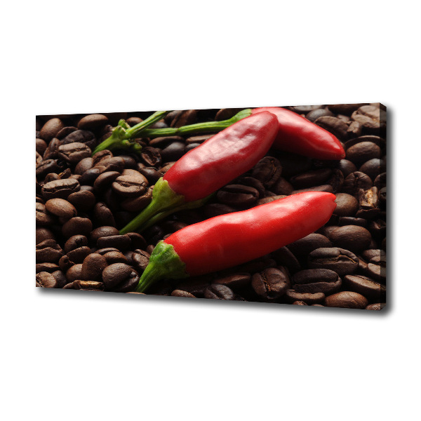 Imprimare tablou canvas Chilli și cafea