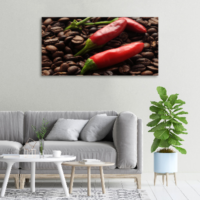 Imprimare tablou canvas Chilli și cafea