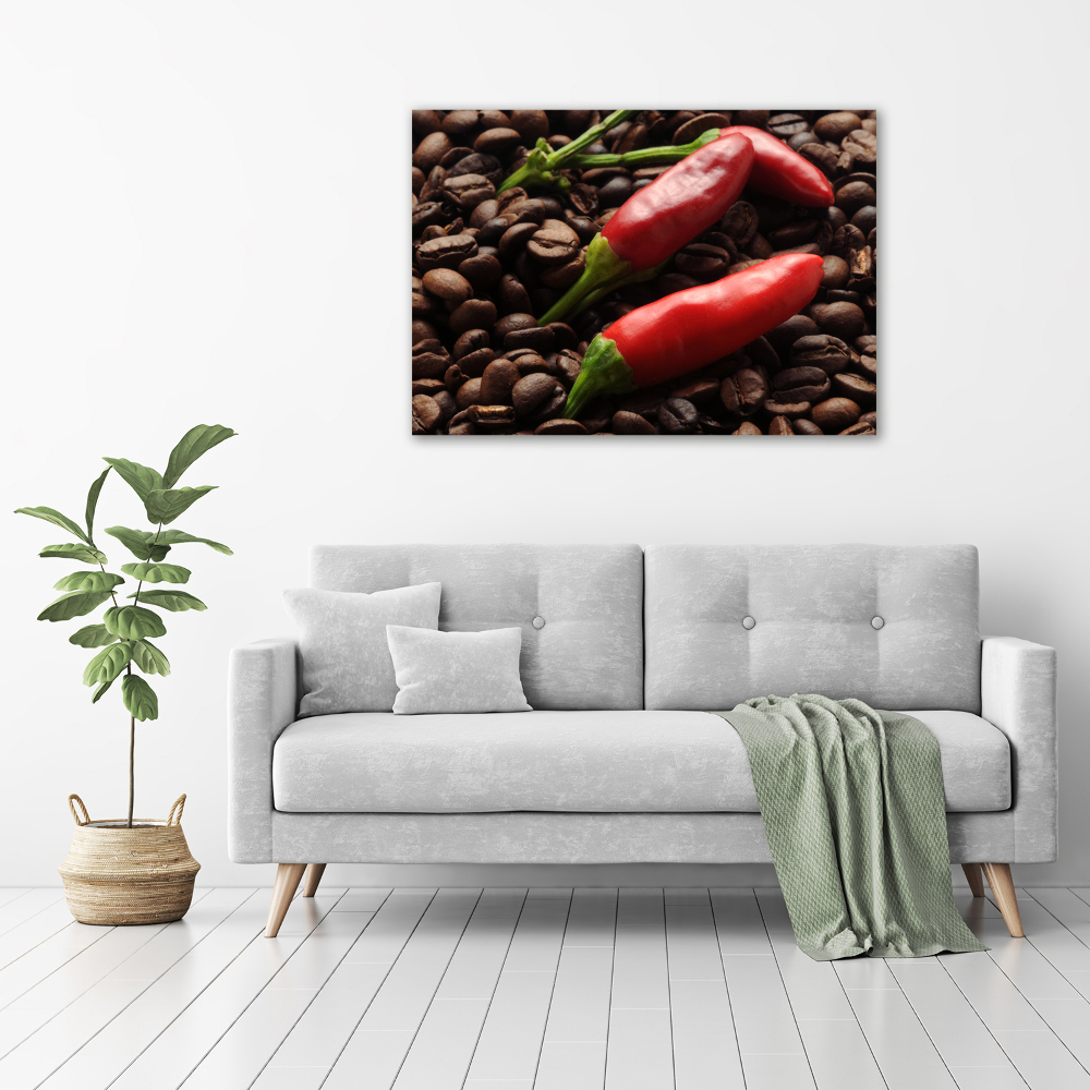 Imprimare tablou canvas Chilli și cafea