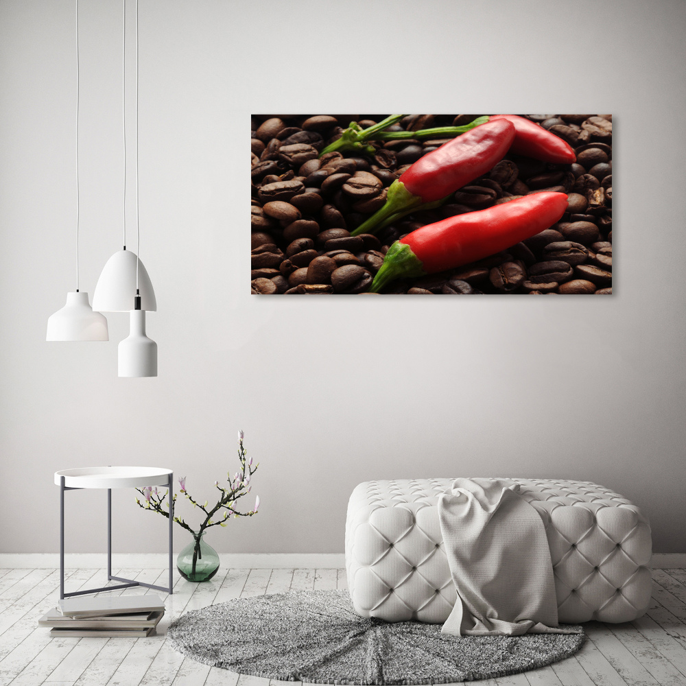 Imprimare tablou canvas Chilli și cafea