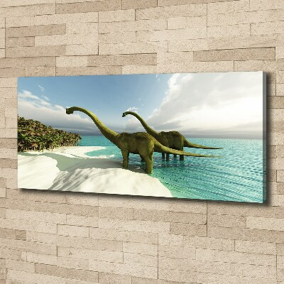 Tablou canvas Dinozauri pe plajă