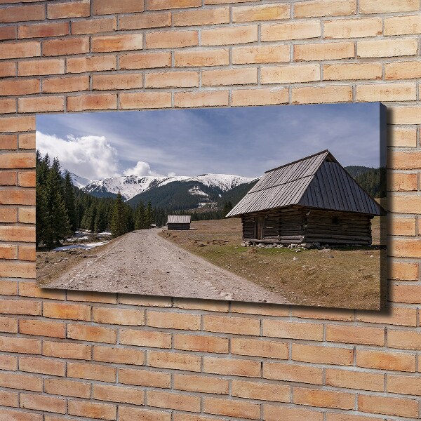 Tablou pe pânză canvas Casa în munți