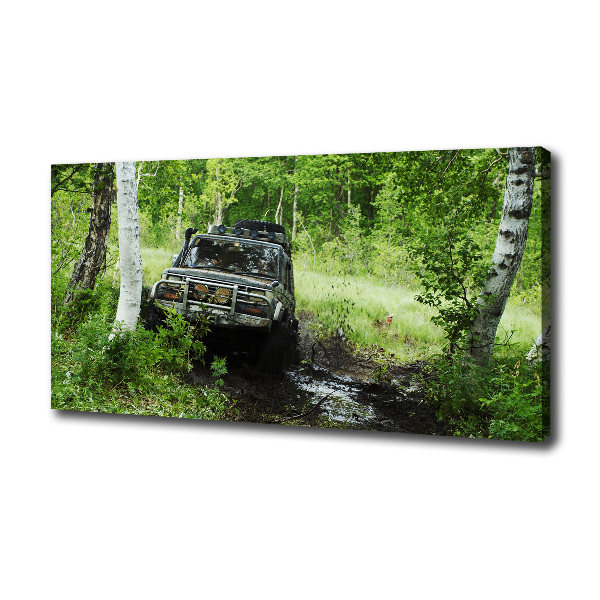 Tablou canvas Jeep în pădure