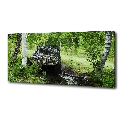 Tablou canvas Jeep în pădure