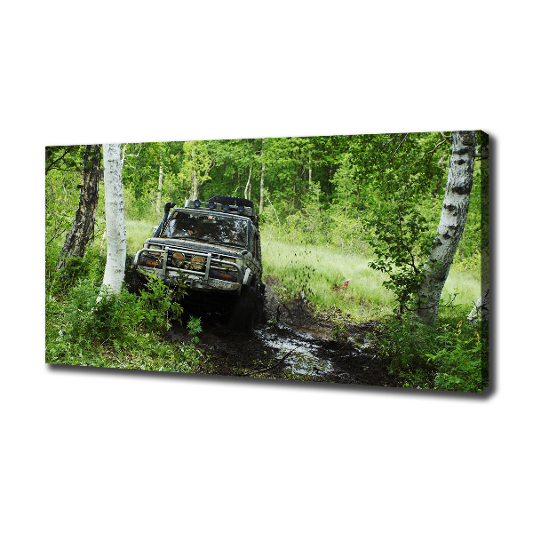 Tablou canvas Jeep în pădure