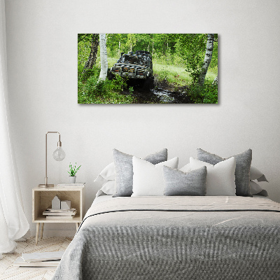 Tablou canvas Jeep în pădure