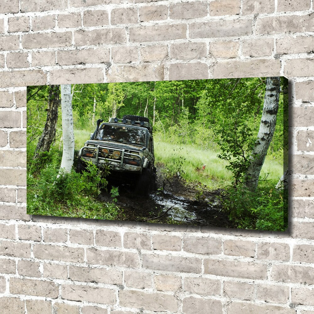 Tablou canvas Jeep în pădure