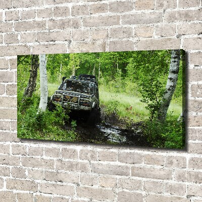 Tablou canvas Jeep în pădure