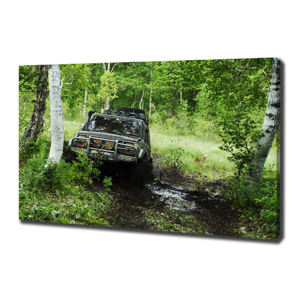 Tablou canvas Jeep în pădure